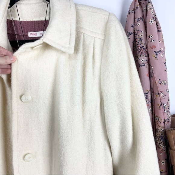 VINTAGE Wool Shacket Surrey Classics, Cream - Picture 3 of 11